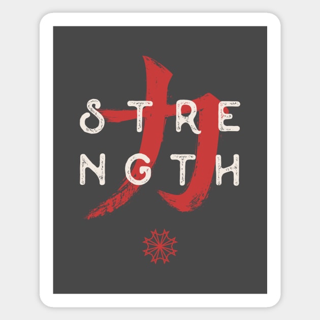 Strength - Oriental Symbol Sticker by marieltoigo